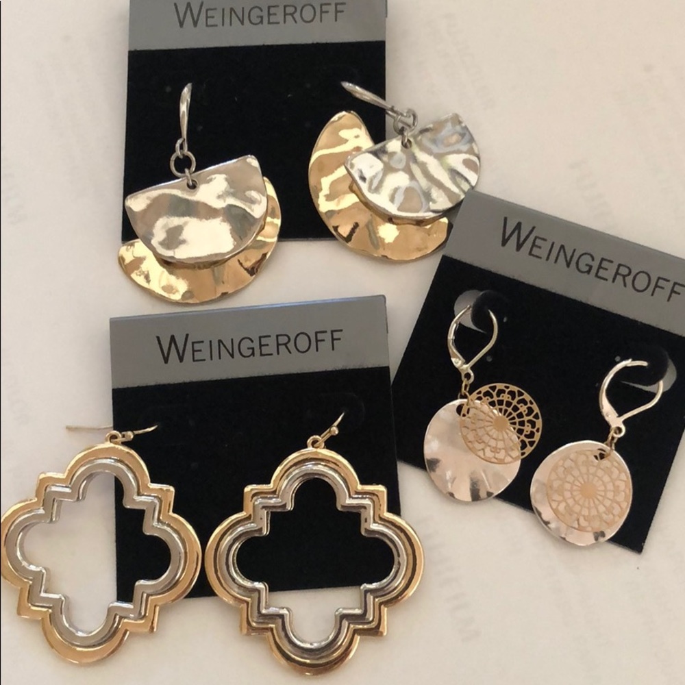 Three sets of brand new earrings
